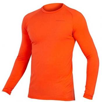 Camiseta interior Endura BaaBaa manga larga roja clara anaranjada - L