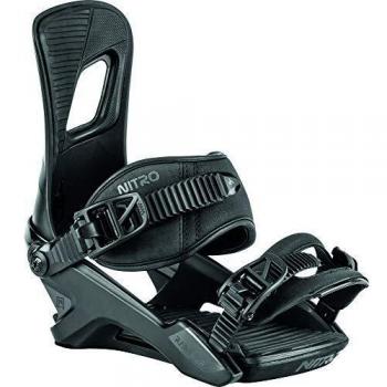 Nitro Rambler Fijaciones de Snowboard, Hombres, Ultra Black, L