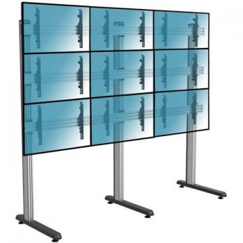 Soporte de Suelo Kimex para 9 TVs de 45-50 VESA 600x400 hasta 50Kg - Ideal para Videowall