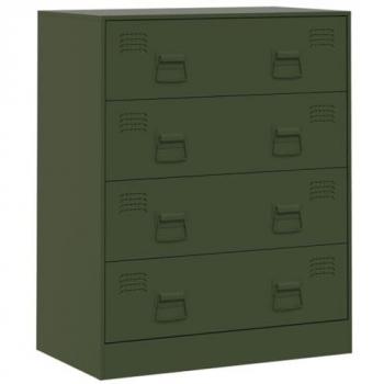 Aparador de Acero Verde Oliva 67x39x83 cm