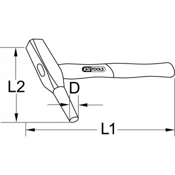 Botador BRONZEplus KS Tools 963.2405, 8 mm