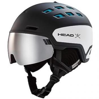 Casco de Esquí Head Radar WCR negro blanco con lente espejada gris - XS-S