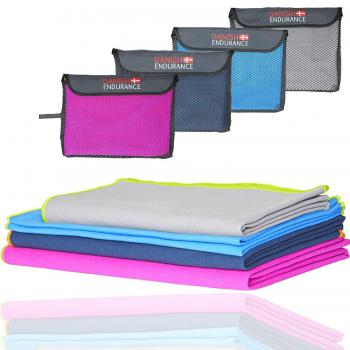 Toalla de Microfibra (Azul Grisáceo, Large: 60 cm x 120 cm)