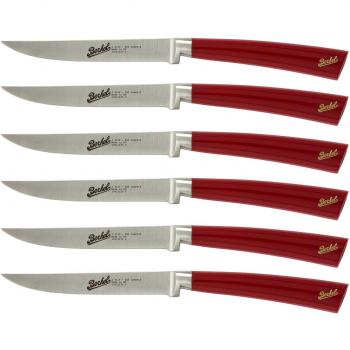 Set de 6 cuchillos de bistec Elegancia acero rojo Berkel