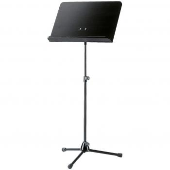 König & Meyer 118/1 Adjustable Black Orchestra Music Stand with Folding Wood Plate