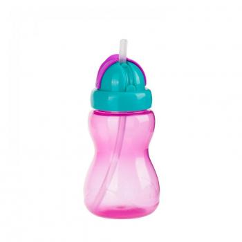 Canpol Babies Sport Cup Children’s Bottle with Straw 12m+ Pink 270 ml