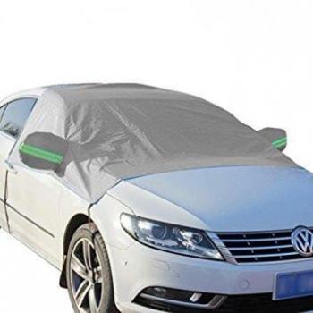 KOBWA - Cobertura para cristal de coche, protectores de hielo para proteger el parabrisas de escarcha, cobertura de invierno con líneas reflectantes de aviso
