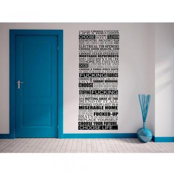 Optar Por La Vida Mural Inspirador Cita De Película Adhesivo Pared trainspotting pegatina vinilo 60x150