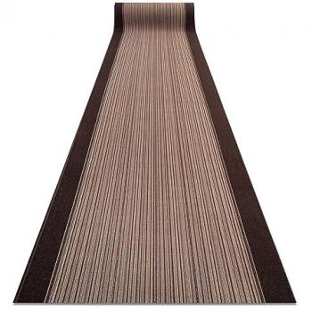 Alfombra de Pasillo Antideslizante Carnaby Marrón 67x440 cm con Refuerzo de Goma