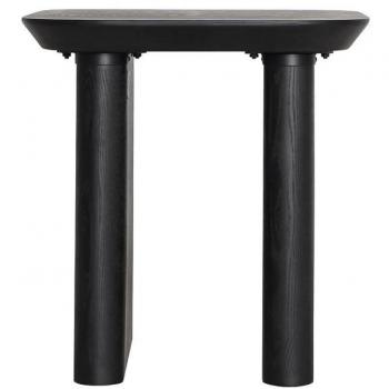 Mesa Auxiliar Rognes de Madera de Abeto en color Negro de 58x58x61cm