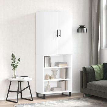 Armario alto de madera multicapa blanco 69,5x34x180 cm