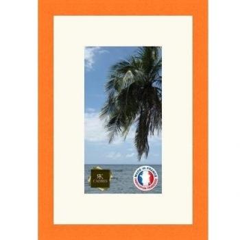 Marco de fotos de pared 16 x 16 x 29 x 29 marco, moderno, 2,3 cm de longitud, de madera, madera, Orange-17, Passe-Partout Gris Argent