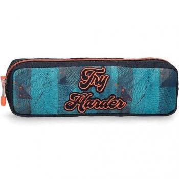 Estuche portatodo infantil Enso Try Harder - Azul, tamaño 22x7x3cm