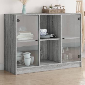 Armario Sonoma de madera multicapa gris 102x37x75,5 cm