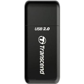 Transcend RDP5 - Lector de Tarjetas, conector USB tipo A, ranura SD y microSD, color Negro