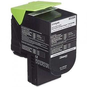 Lexmark 80C2SK0 - Cartucho de tóner, color negro