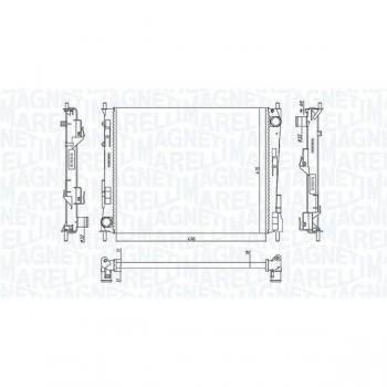 Radiador de refrigeración del motor MAGNETI MARELLI 350213186800 para Renault