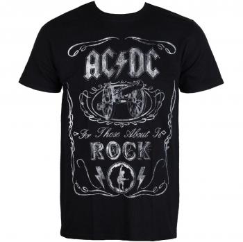 AC/DC Men's Metallic Vintage T-Shirt - Canon Swig - ROCK OFF S
