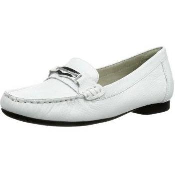Caprice Lena-3 9-9-24250-22 001 9-9-24250-22 - Mocasines de cuero para mujer, color blanco, talla 40