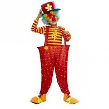 Disfraz de Payaso Pantalón con Aro y Tirantes Para Niño de 5 a 6 Años