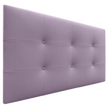 Cabecero Acolchado Capitone de Polipiel Lila 105x60cm con 8cm de Grosor para Cama Individual y Matrimonio
