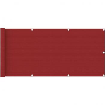 Toldo para balcón rojo HDPE 75x400 cm