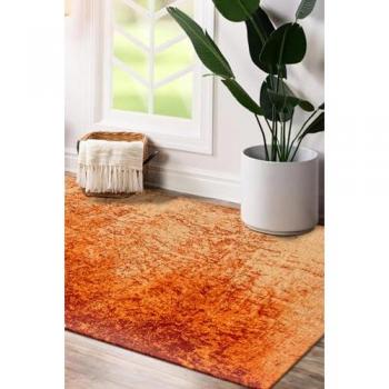 Alfombra moderna de tejido plano naranja 200x280 cm - Colección Reflect Sun Fire