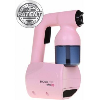 Set de bronceado en spray casero Minetan Bronze Babe rosa - incluye pistola de autobronceado y solución bronceadora doblemente oscura