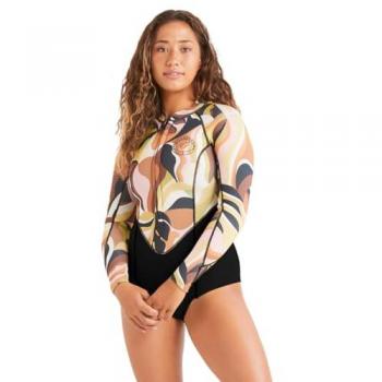 Billabong Salty Dayz LS Spring Neopreno Estampado para Mujer, Talla L, Camiseta de Manga Larga Rashguard
