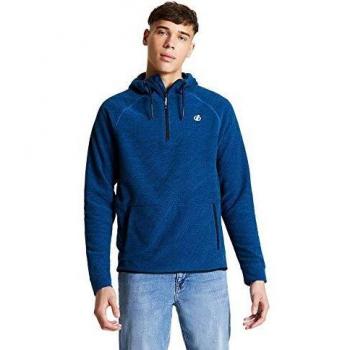 Dare2b Forgo-Forro Polar con Estructura Reticular con Capucha, Media Cremallera Y Bolsillo Delantero Tipo Canguro Fleece, Hombre, Atheltic Blue, L