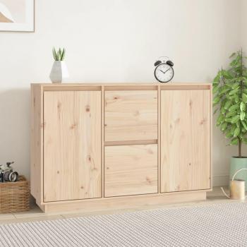 Armario aparador de madera maciza de pino 111x34x75 cm Vidaxl Marrón