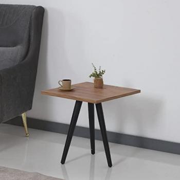 Mesa de centro Ballerup 50 x 45 x 45 cm aglomerado negro efecto nogal