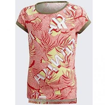 adidas Jg A TP tee Camiseta, Niñas, Blanco/Matama/Rosglo/Rosbas, 152