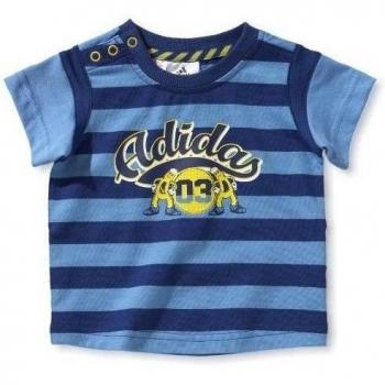 Adidas los S-Maglietta de manga corta para niño multicolor Multicolore - s13 blu scuro / s13 vivido giallo / f12 gioia blu Talla:86