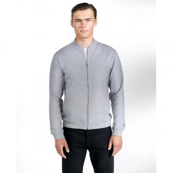 Bread & Boxers - Chaqueta deportiva de hombre en algodón orgánico gris melange