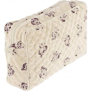 Ragged Rose - Harriet - Neceser Grande de Terciopelo con Estampado Floral, color Marfil
