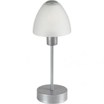 Lámpara de Mesa Clásica de Metal Plateado E14 con Cristal Rabalux Lydia 32.5cm