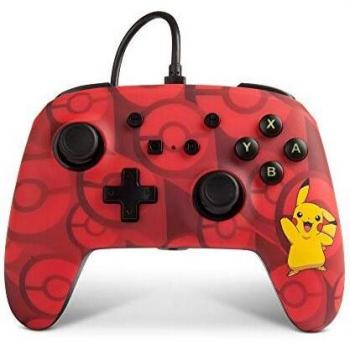 Power A - Mando con cable mejorado Pikachu para Nintendo Switch, color rojo