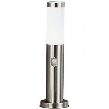 Lámpara de pie LED 8W para exterior con sensor de movimiento, acero inoxidable, ideal para jardín y terraza