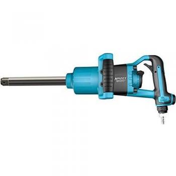 HAZET 9014P-1 Llave de impacto husillo largo con par de desbloqueo máximo de 3400 Nm, cuadrado macizo de 1 pulgada (25 mm) y mecanismo percutor de martillo