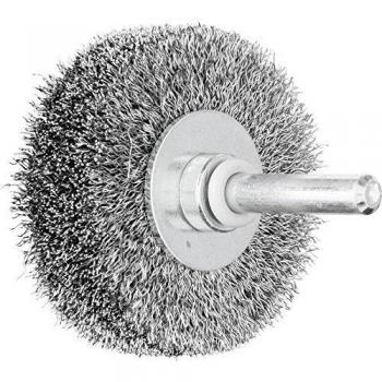 Cepillo Redondo PFERD RBU 5015/6 ST 0.20, Diámetro 50 mm, Grosor de Alambre 0.2 mm, Acero, Longitud del Eje 15 mm,