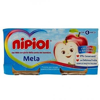 Nipiol Omogeneizado de Manzana Sin Glutén 2 x 80 g