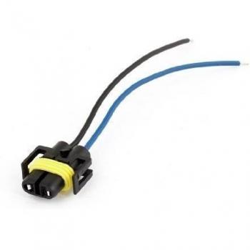 sourcing map H11 Socket 2 Cables Arnés Conector Base Enchufe de Faro de Vehículos