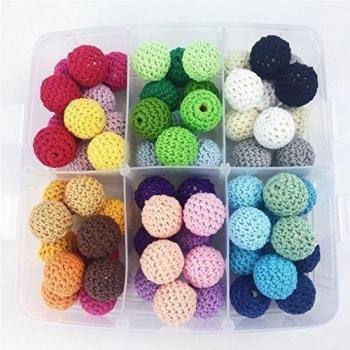 Bebé Mordedor de bricolaje de madera animal del traqueteo orgánicos Teether de la selva de madera de juguete de madera Juguetes Waldorf Mordedor collar / pulsera accesorios de bricolaje