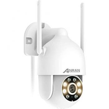 Cámara de Seguridad ANRAN Exterior 2K HD WiFi, 360° PTZ con Seguimiento Automático, Grabación 24/7, Visión Nocturna a Color, Alarma y Audio Bidireccional