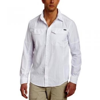 Columbia Silver Ridge Long Sleeve Shirt - Camisa para hombre, color blanco, talla L