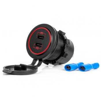 Cargador de coche para móvil AMiO 04223 con cable y adaptador de mechero