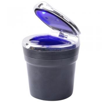 Ruikey Cenicero de coche portátil de luz LED Smokeless auto Cenicero de cigarrillos de viaje