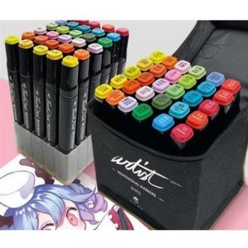 Estuche de Rotuladores Profesionales Luxury Canvas Artist, 30 Colores Surtidos con Doble Punta (Fina y Pincel), para Caligrafía, Lettering y Dibujo Artístico