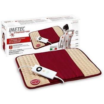 Imetec - Intellisense HP 01 Almohadilla eléctrica multifunción, mando digital con 5 niveles de temperatura, tejido de microfibra hipoalergénica, lavable, 40 x 35 cm
